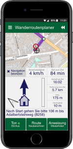Abbildung der App - Navigation